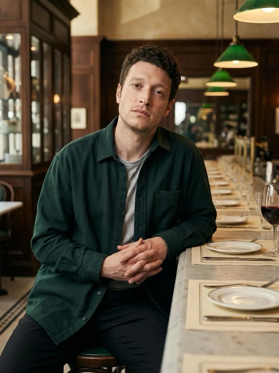 Realistic Man Bar Restaurant Portrait