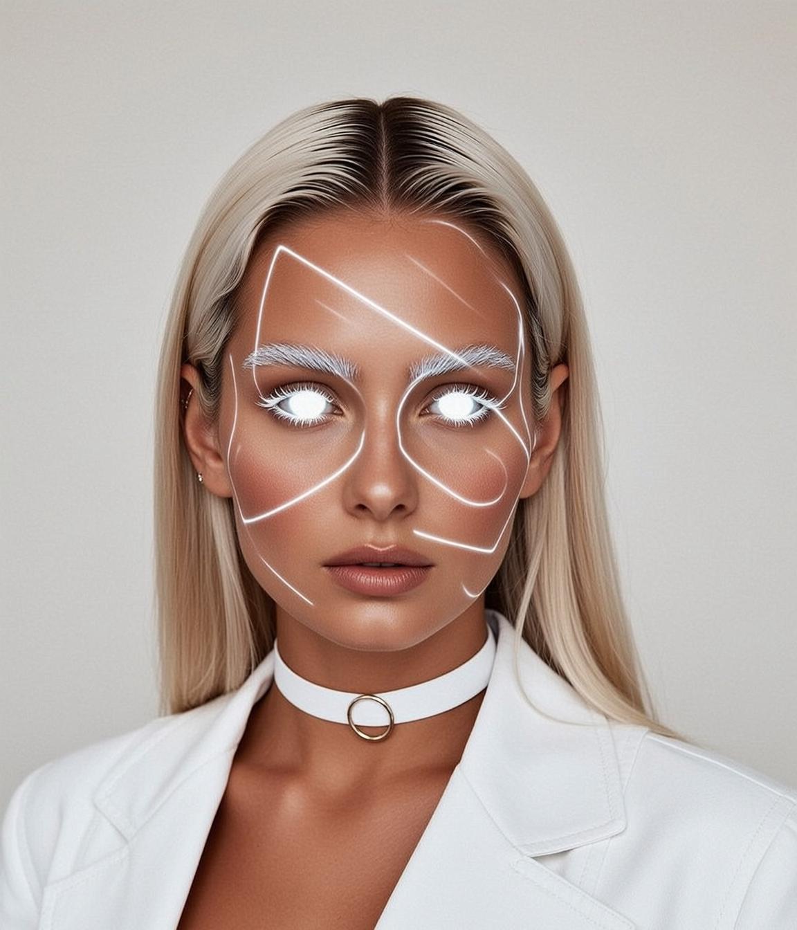 White Blazer Cybernetic Studio Look