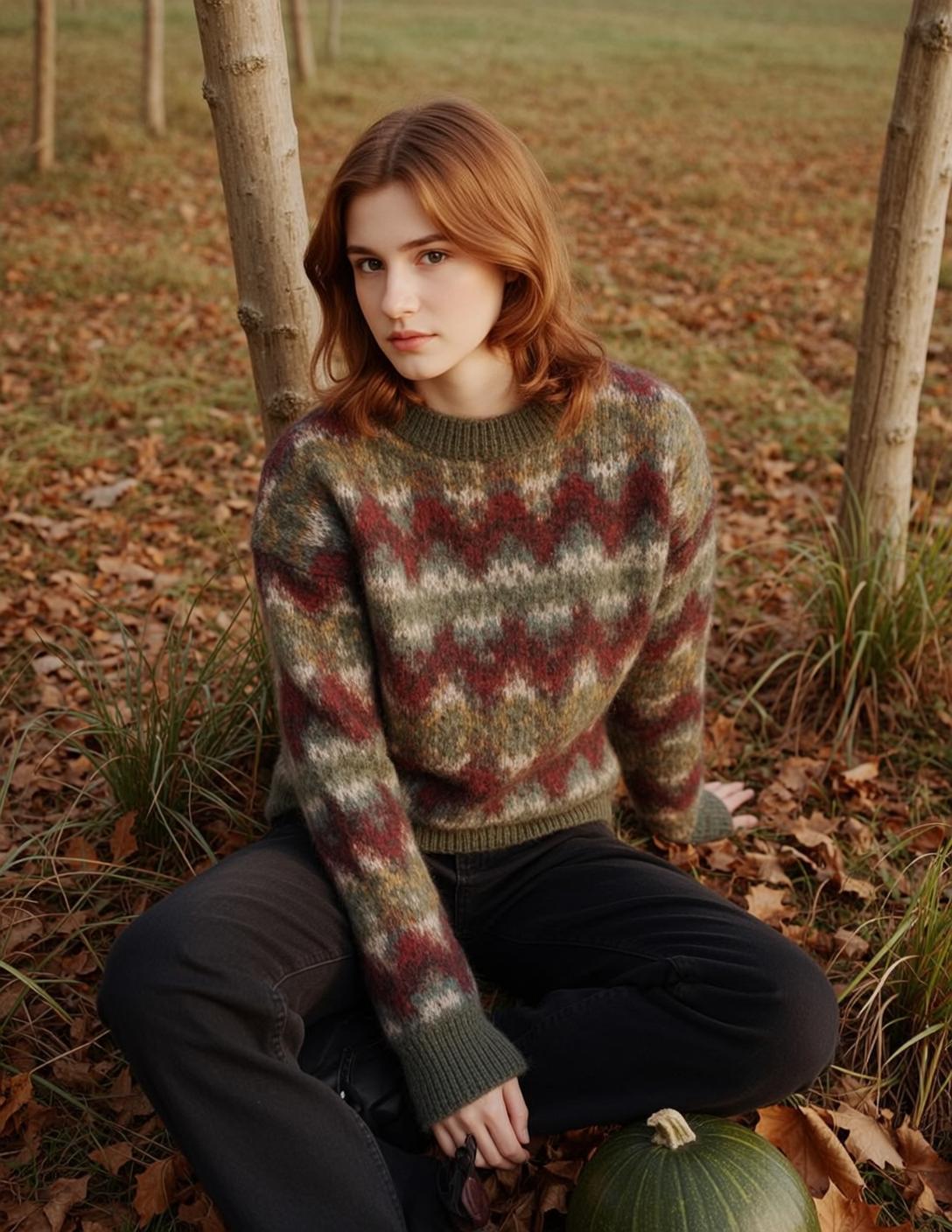 Autumn Young Medium Length Wavy Auburn Fair