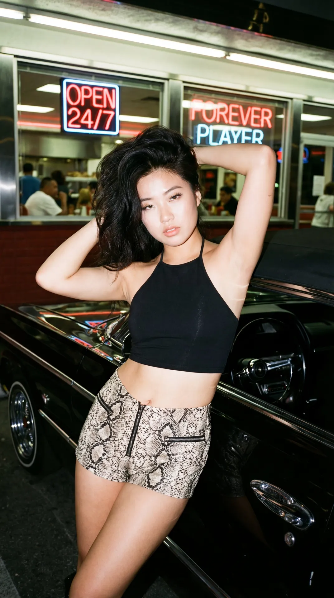 Neon Urban Street Portrait