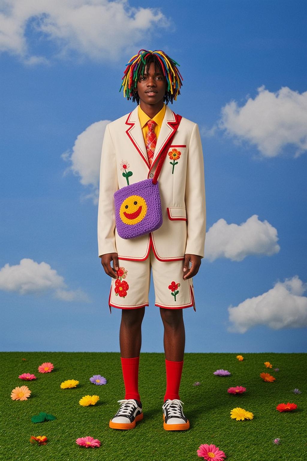 Yellow Tie Blazer Field Portrait