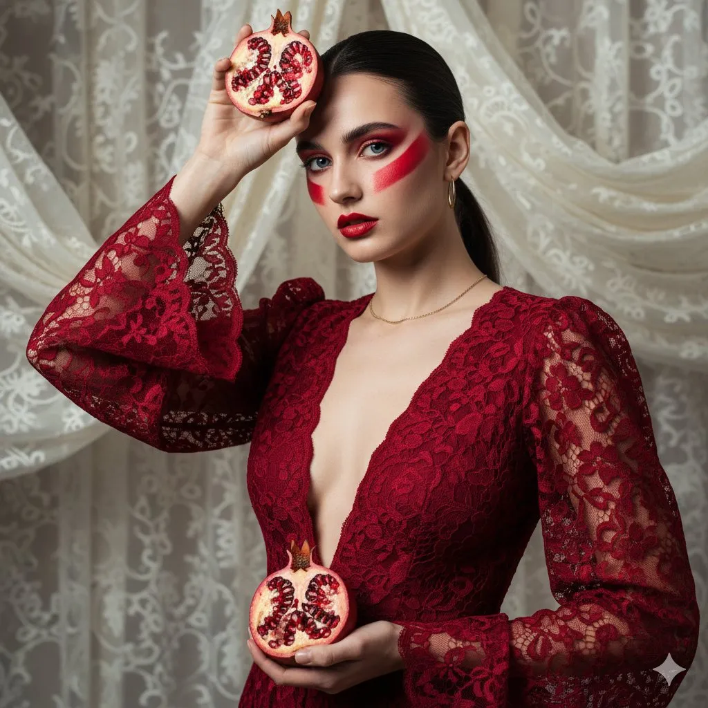 Makeup Earrings And Necklace In Fashion Portrait