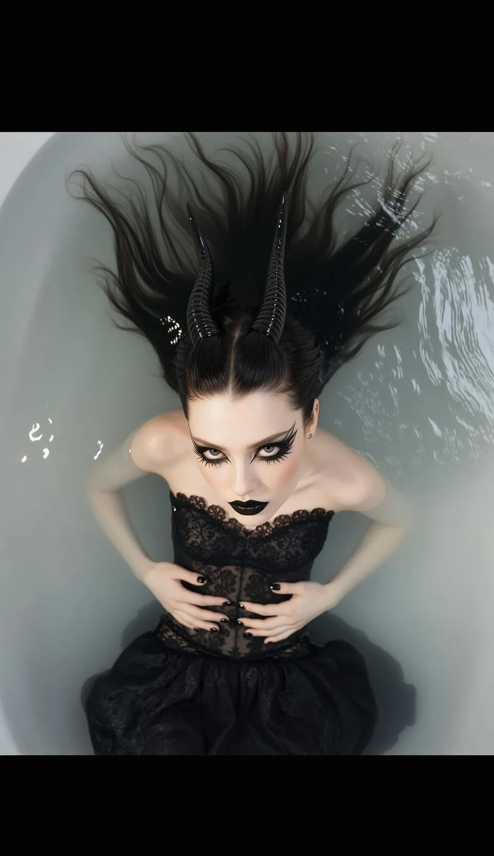 Makeup In Bathtub Portrait