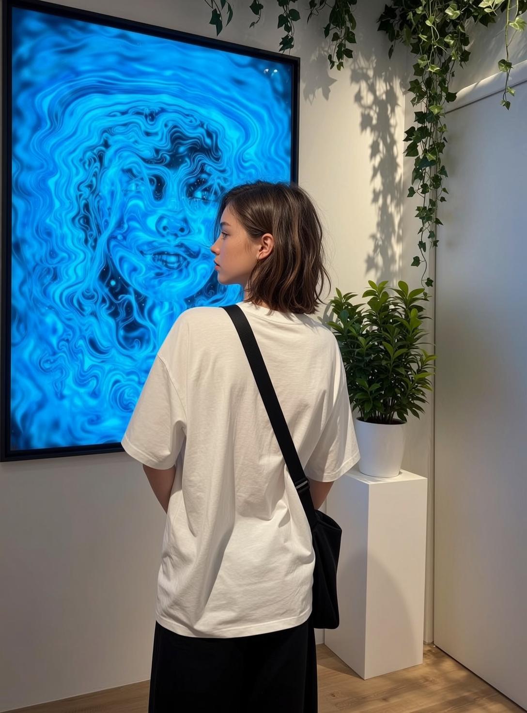 White Tee Gallery Wall Scene reference photo