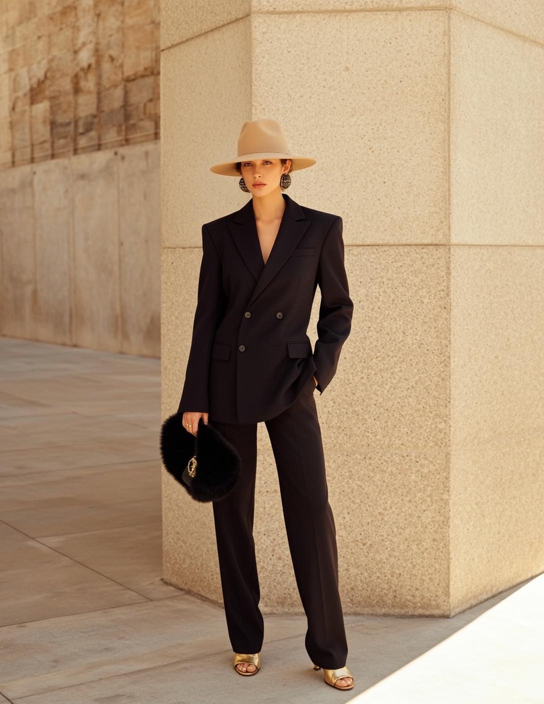 Fashion Week Dark Pulled Back Fair Black