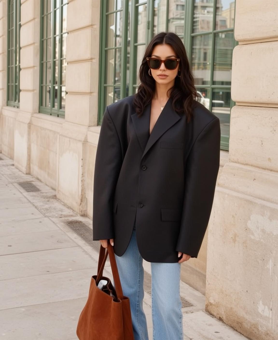 Oversized Blazer City Sidewalk