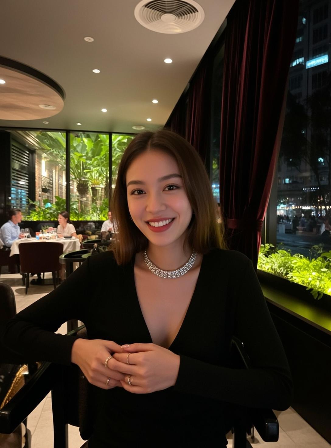 Explore Seated Facing Directly Wide Genuine Smile
