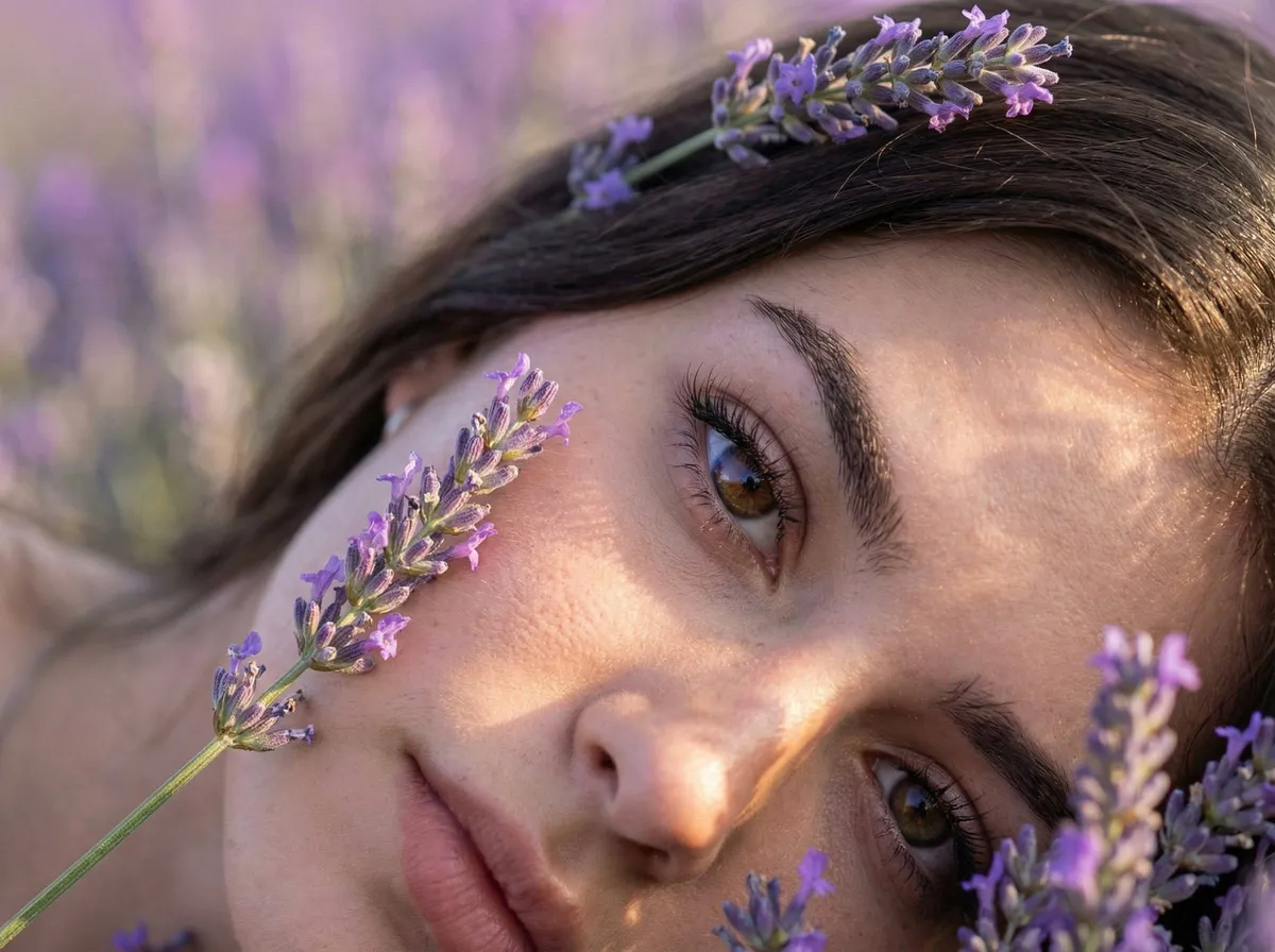Lavender Field Macro Portrait