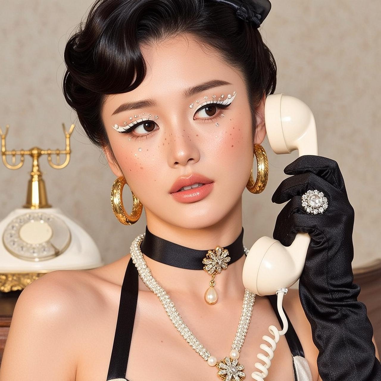 Makeup Medium Young Asian Dark Styled Hair