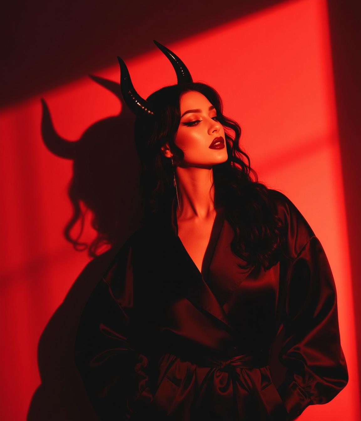 Devil Horns Red Lighting