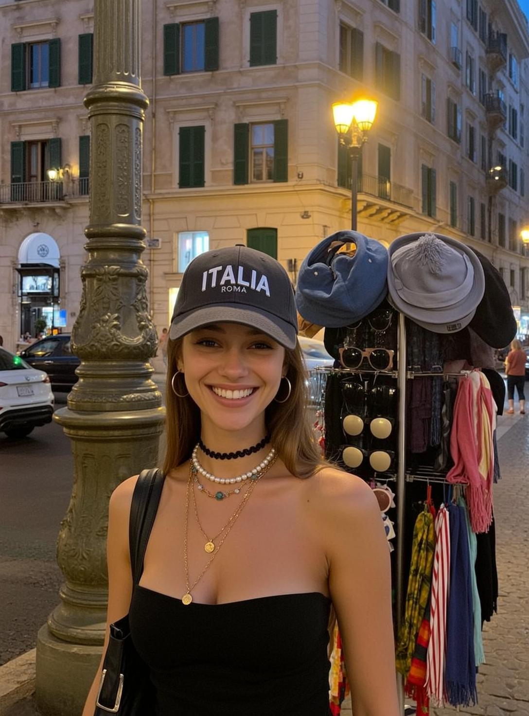 Explore Stands Facing Wide Genuine Smile Her
