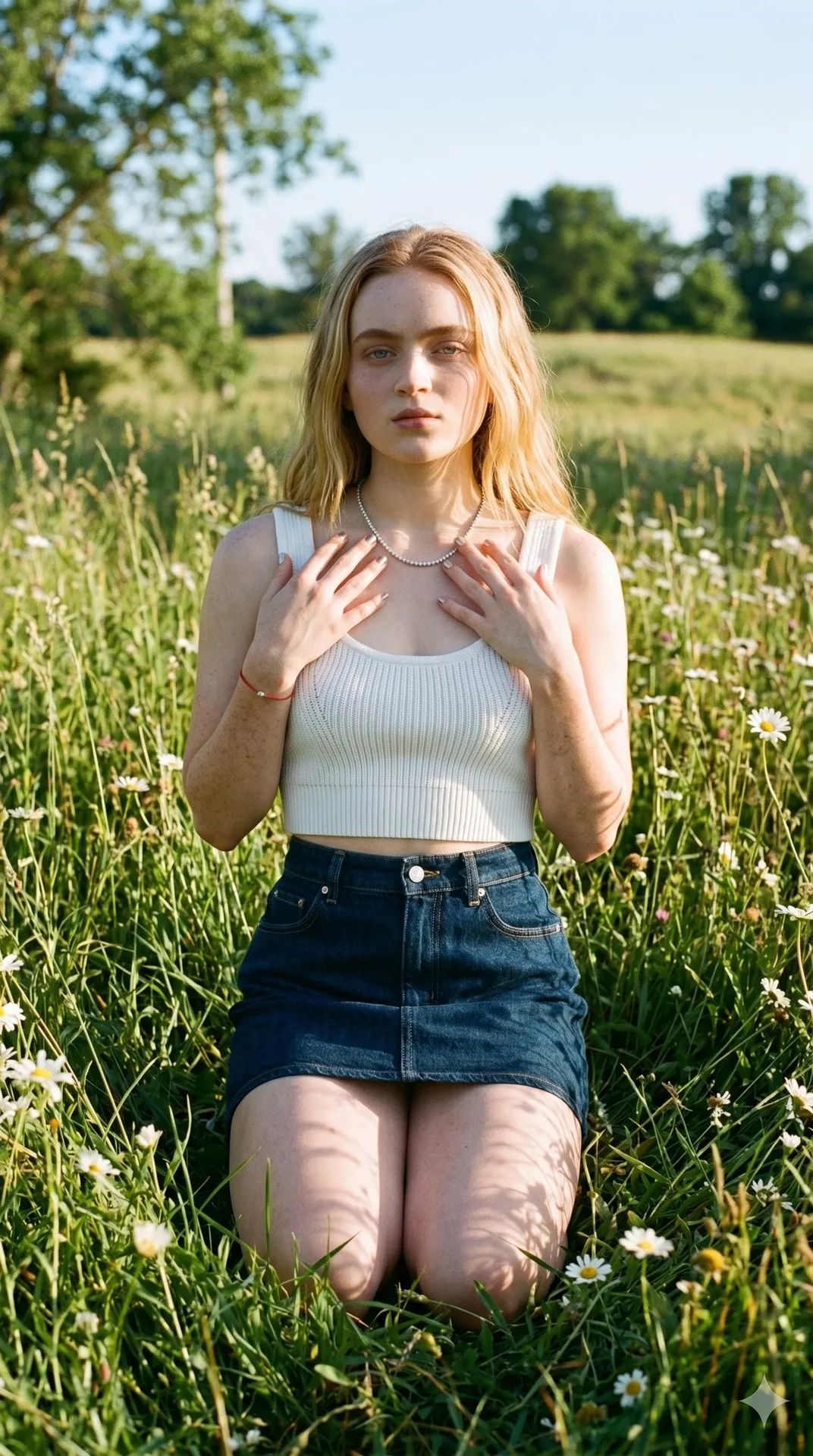 Necklace And Bracelets In Skirt Portrait