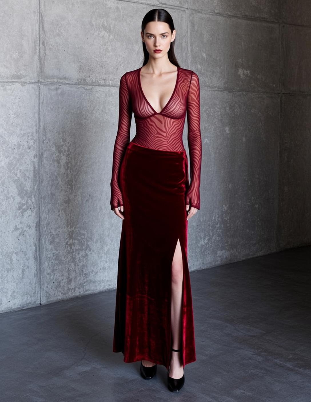 Fashion Week Young Long Dark Straight Fair