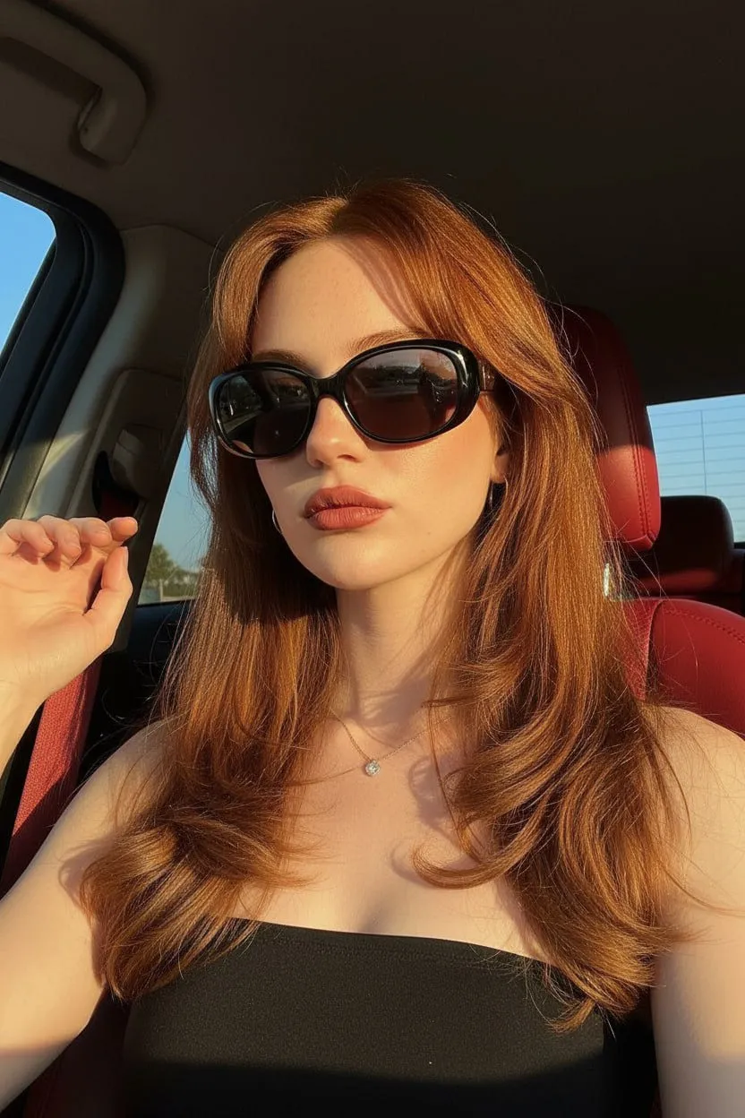 Sunglasses In Car Portrait