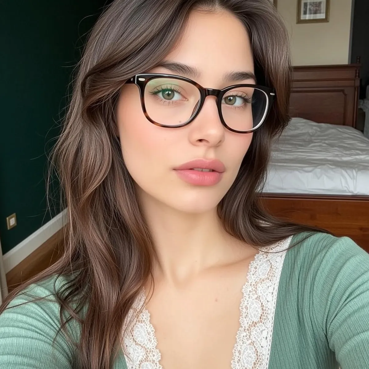 Glasses In Studio Portrait