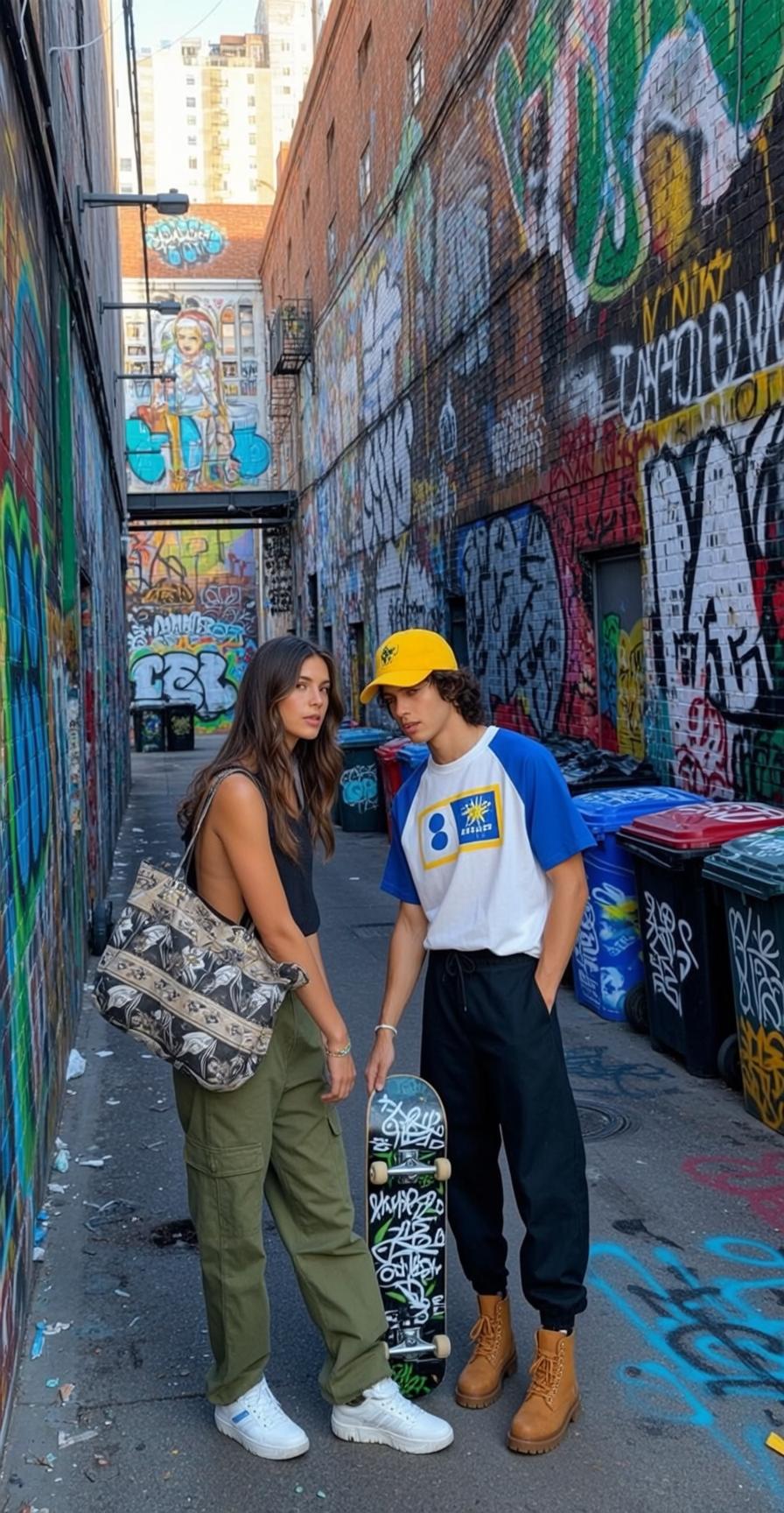 Graffiti Alley Couple Street Style