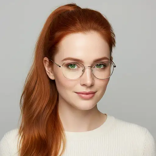 Clean Studio Glasses Portrait