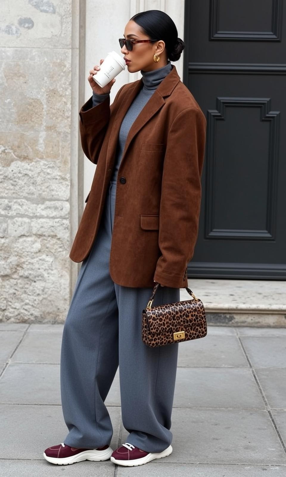 Autumn Pulled Back Bun Medium Toned Grey