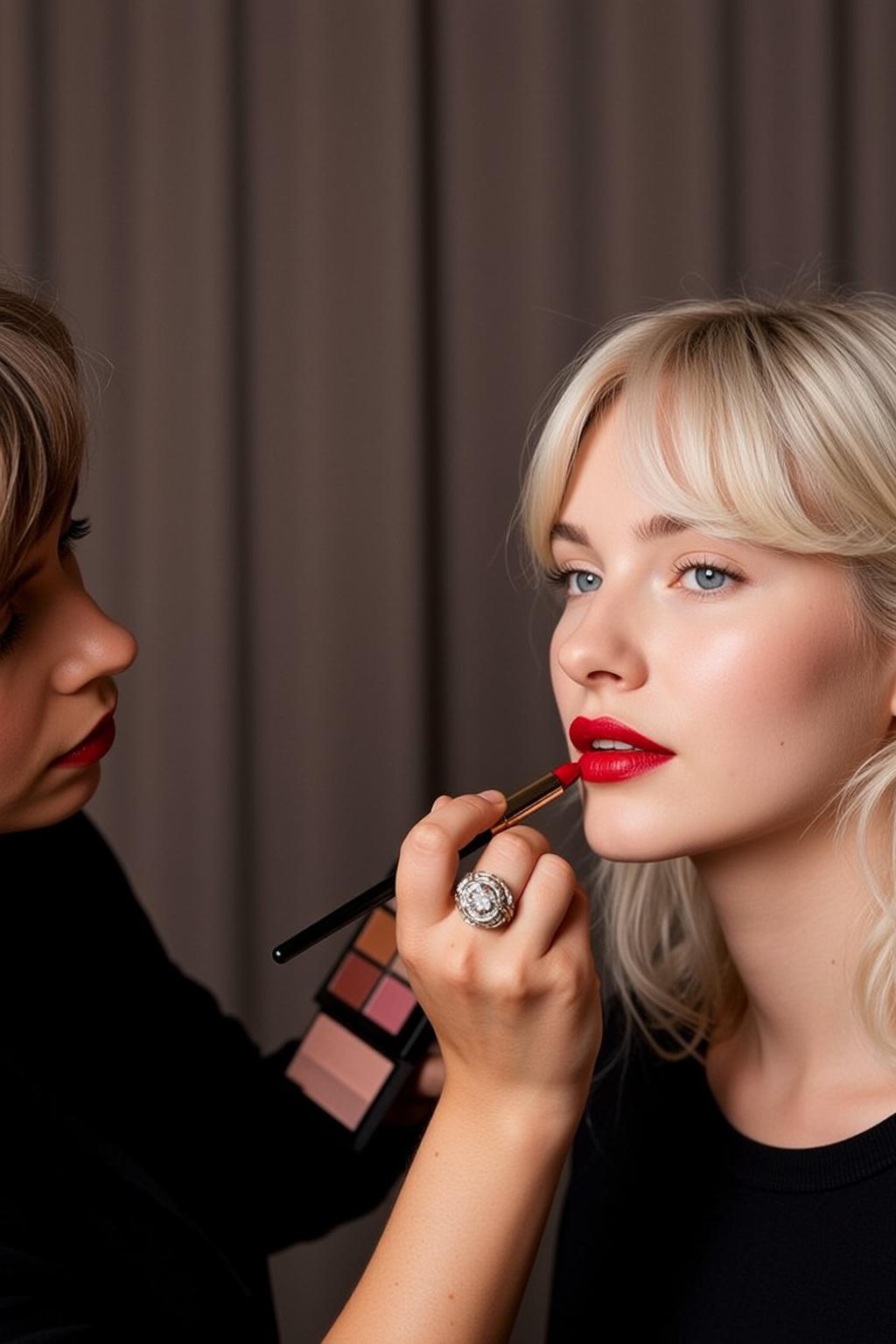 Red Lipstick Makeup Session Portrait