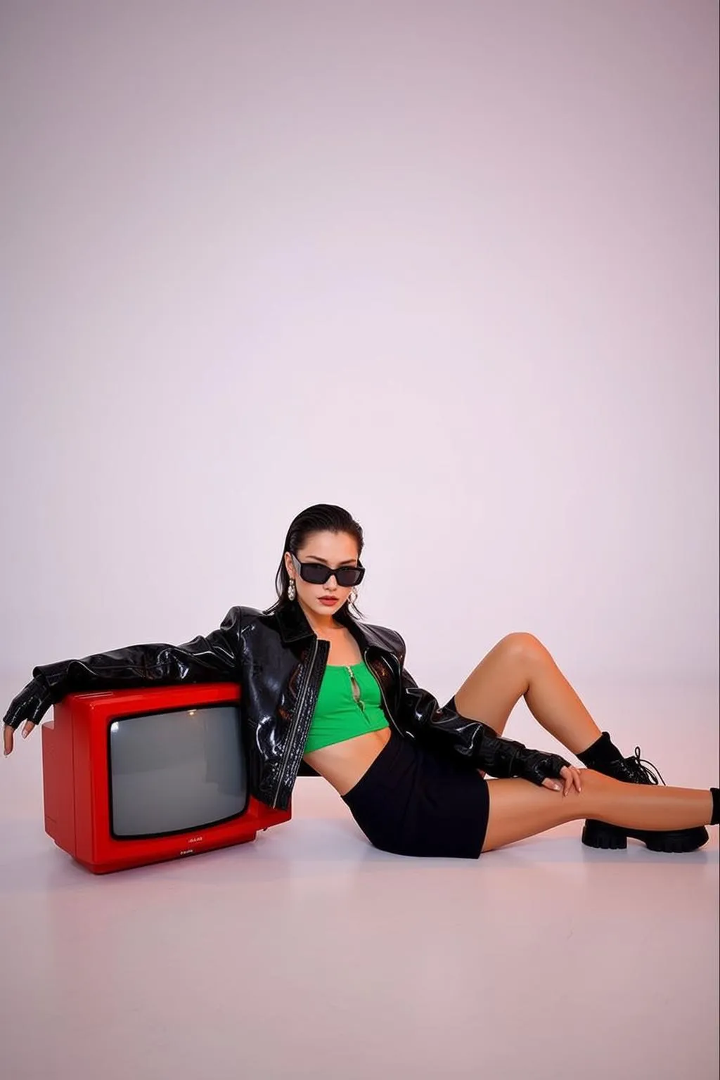 Sunglasses At Studio Portrait
