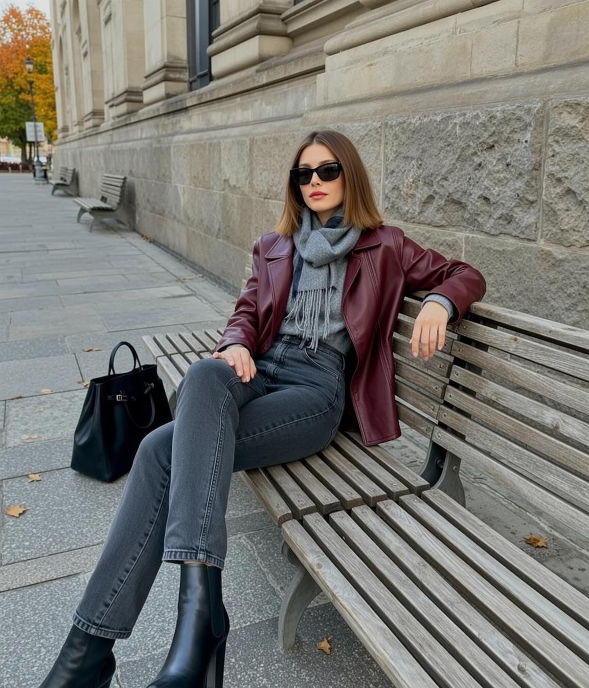 Autumn Young Brown Shoulder-length Straight Fair Grey