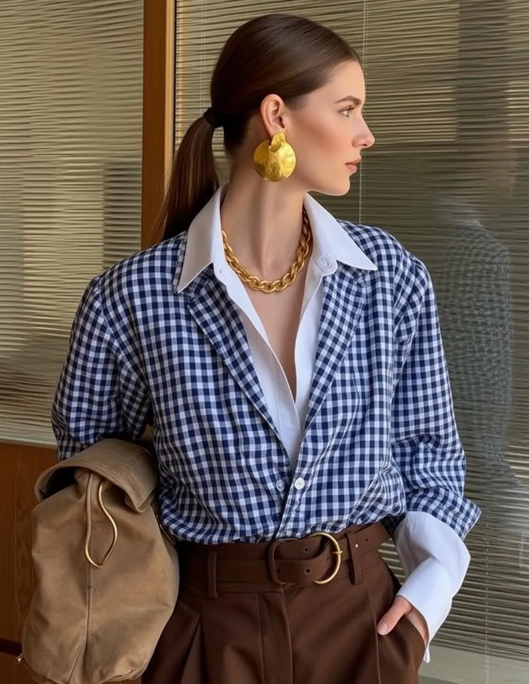 Earrings And Necklace In Fashion Portrait