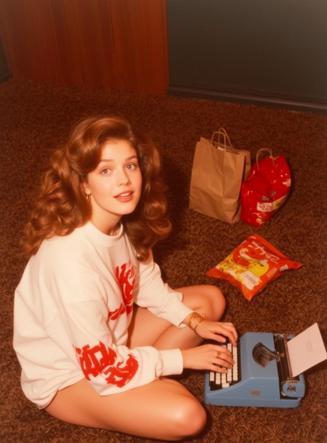 Vintage Typewriter Candid Portrait