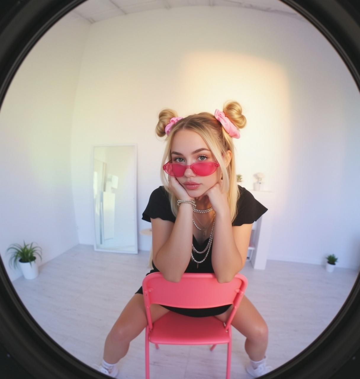 Pink Chair Studio Fisheye Look