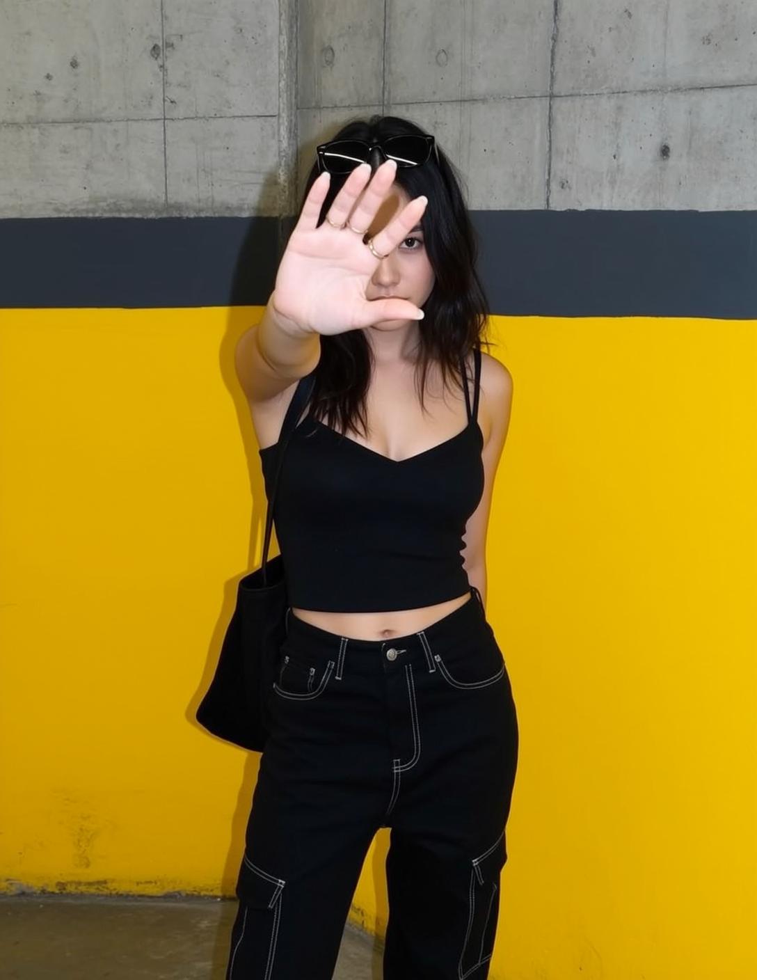 Explore Stands Facing Forward Her Right Arm