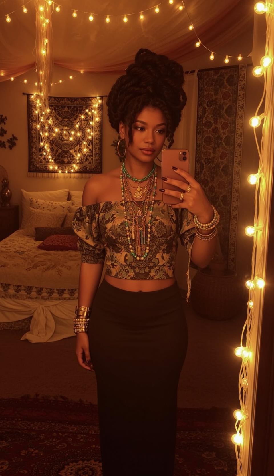 Indie Young Dark Voluminous Styled Updo Medium-toned