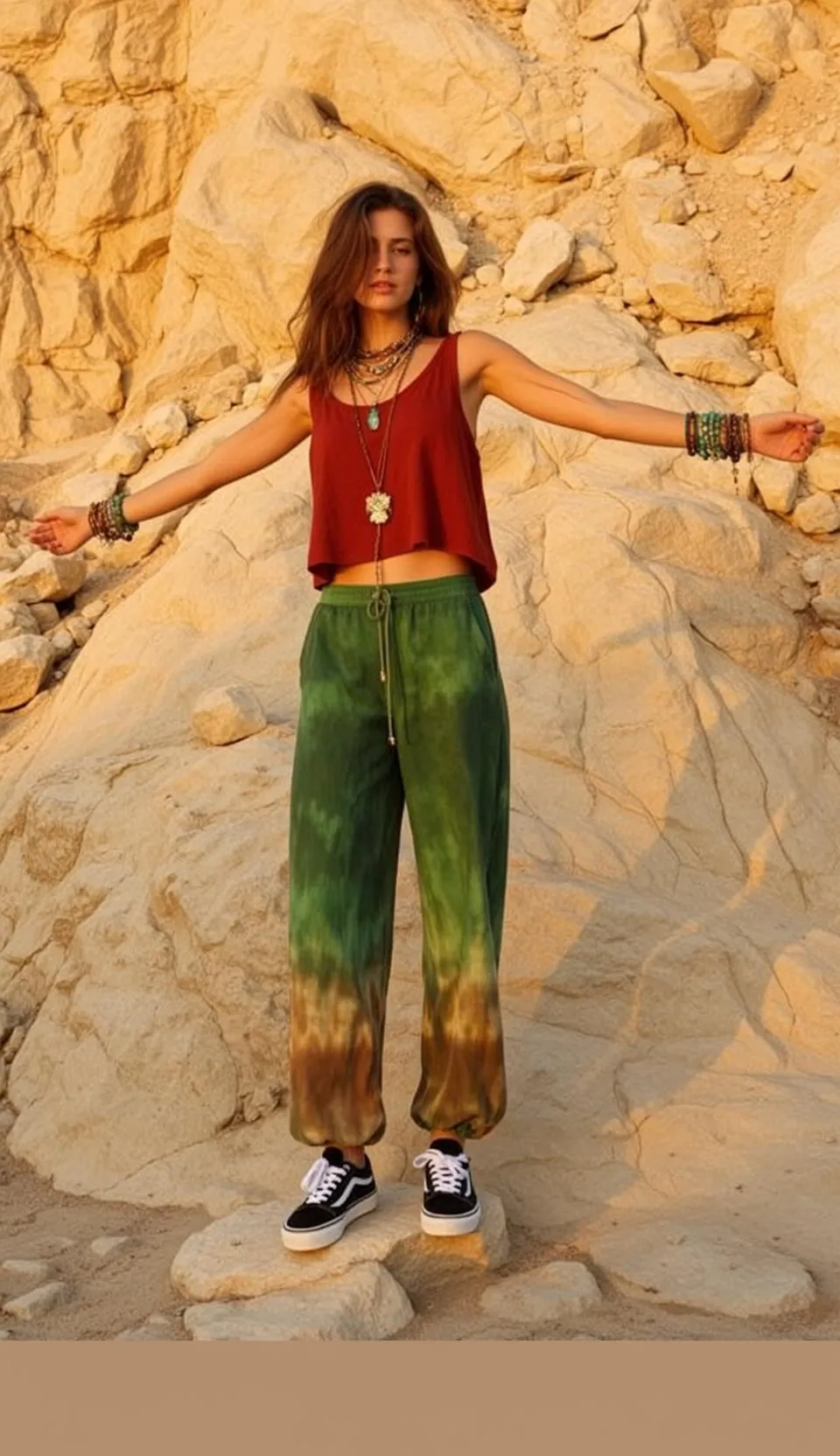Necklace And Bracelets In Fashion Portrait
