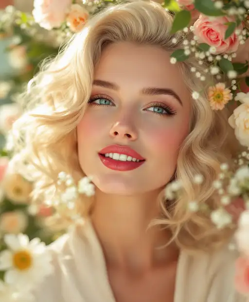 Softly Lit Blonde Portrait