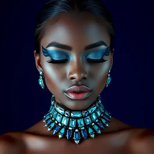 Makeup And Necklace In Styled Portrait