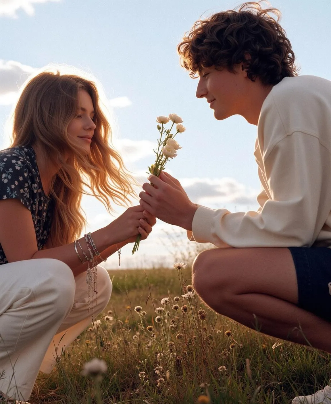 Explore Young Are Field Wildflowers Both Crouching