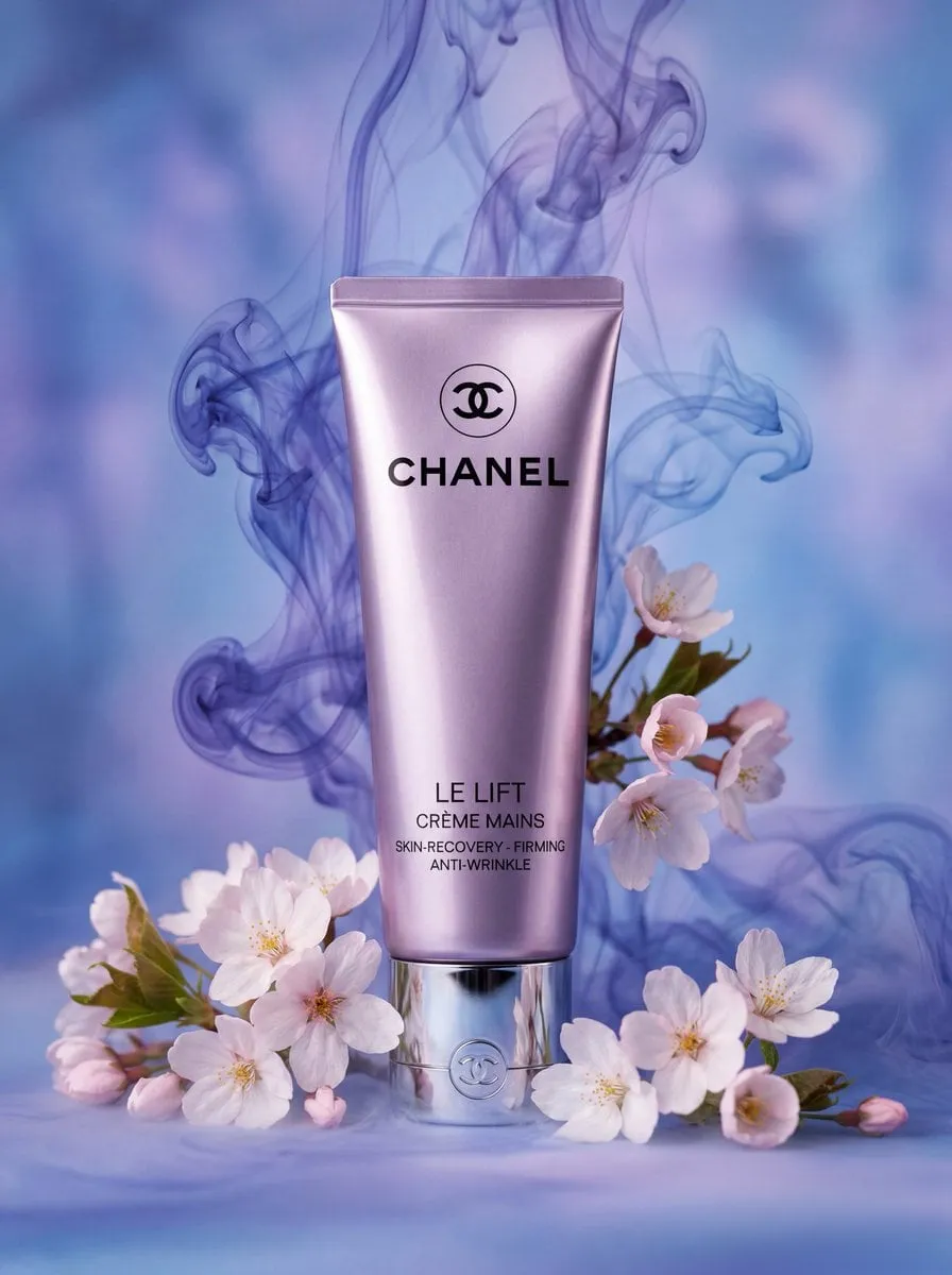Deep Blue Swirling Clouds Around Product