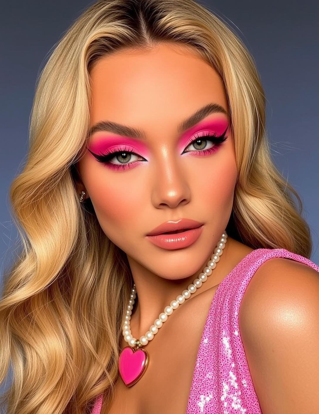 Makeup Posed Close-up Facing Slightly Left Her