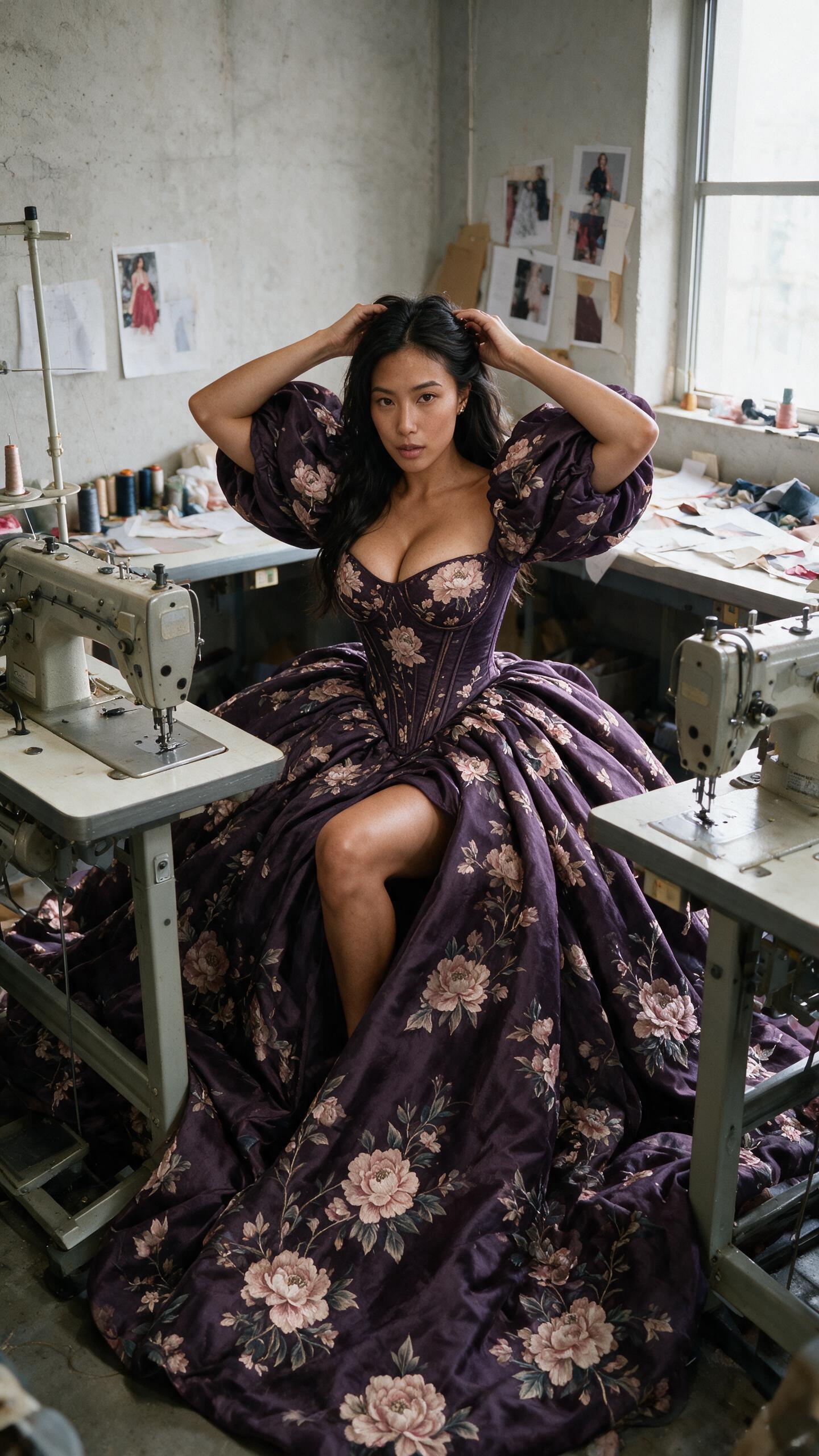Voluminous In Cluttered Sewing Studio
