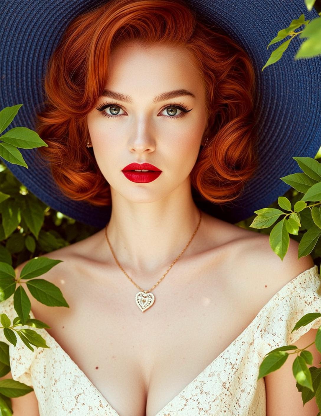 Hair Salon Young Wavy Auburn Fair Skin