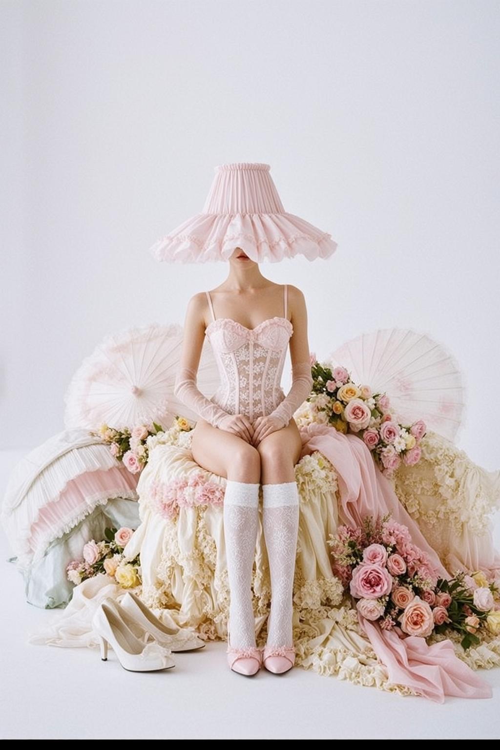 Balletcore Recreate This Scene Prompt Description Sitting