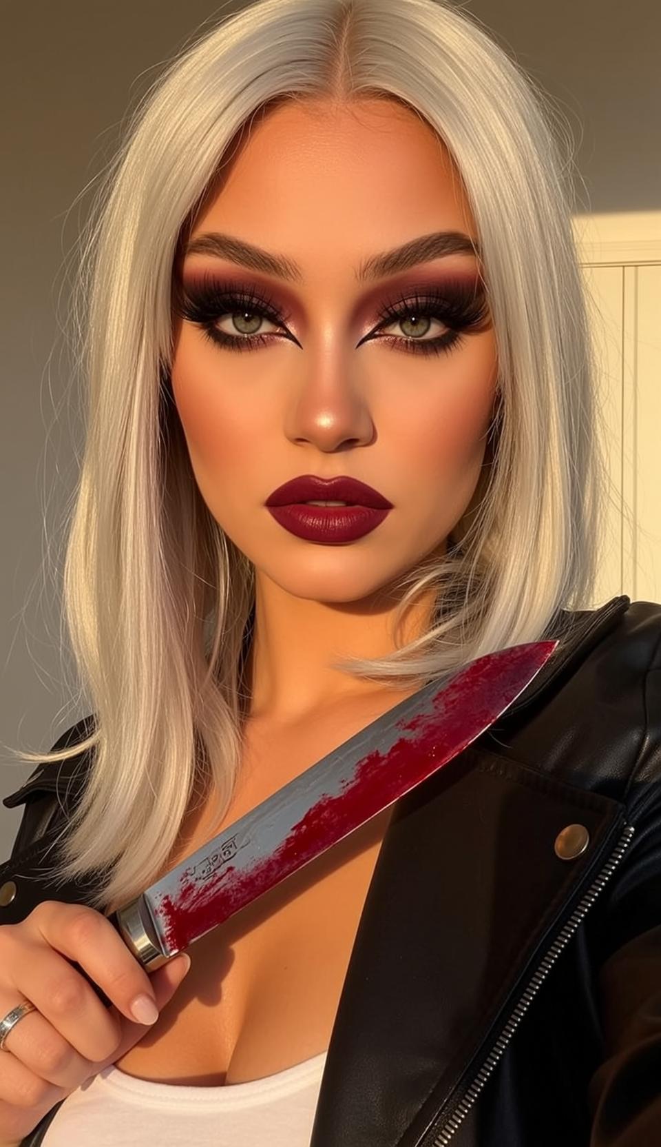 Bloody Knife Leather Jacket