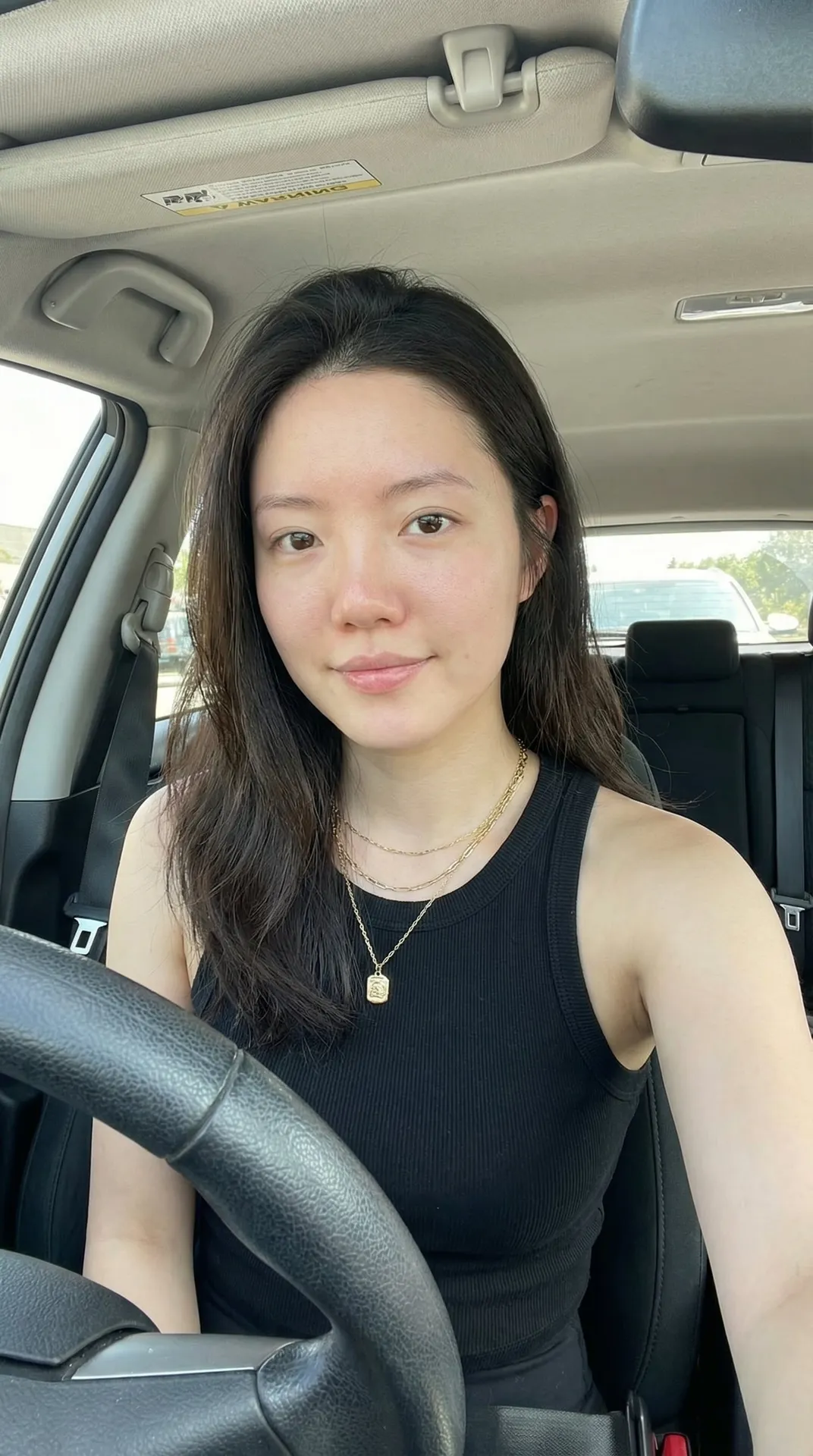 Necklace In Car Portrait