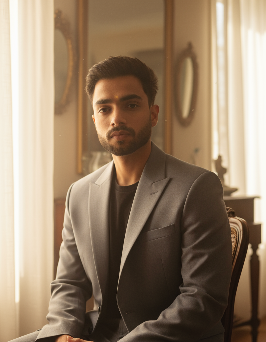 Dior Suit Studio Portrait