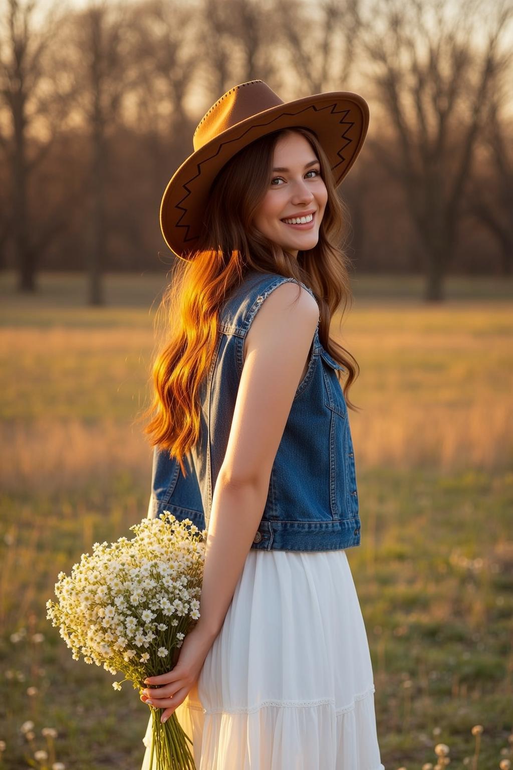 Cowboy Hat Wildflower Bouquet