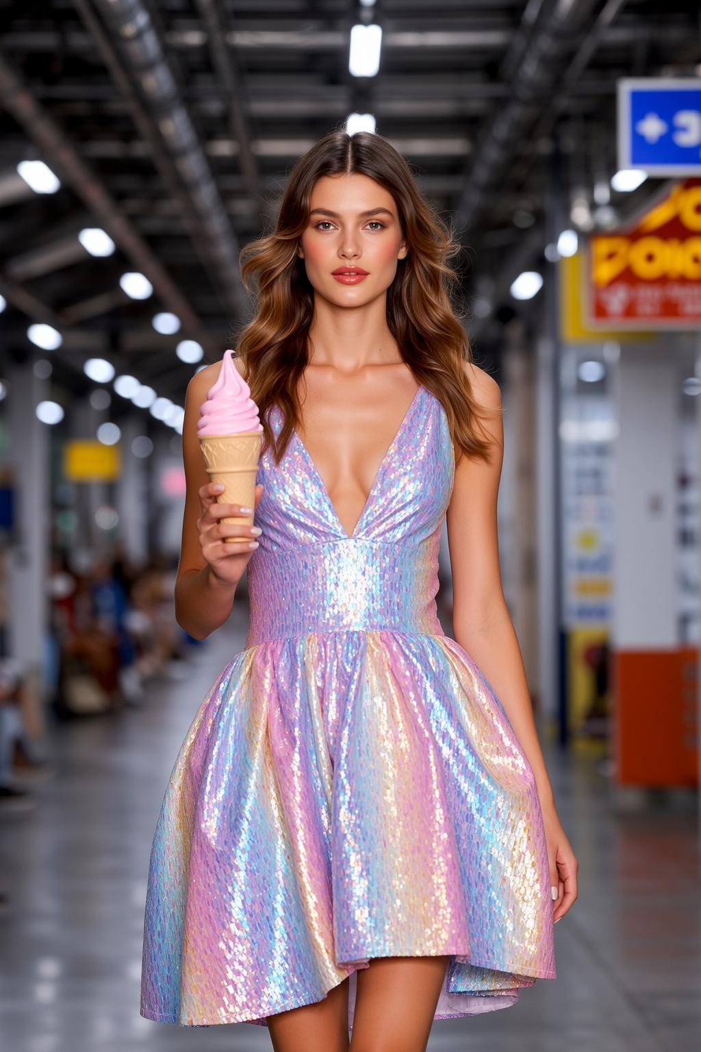 Pastel Sequin Dress Ice Cream
