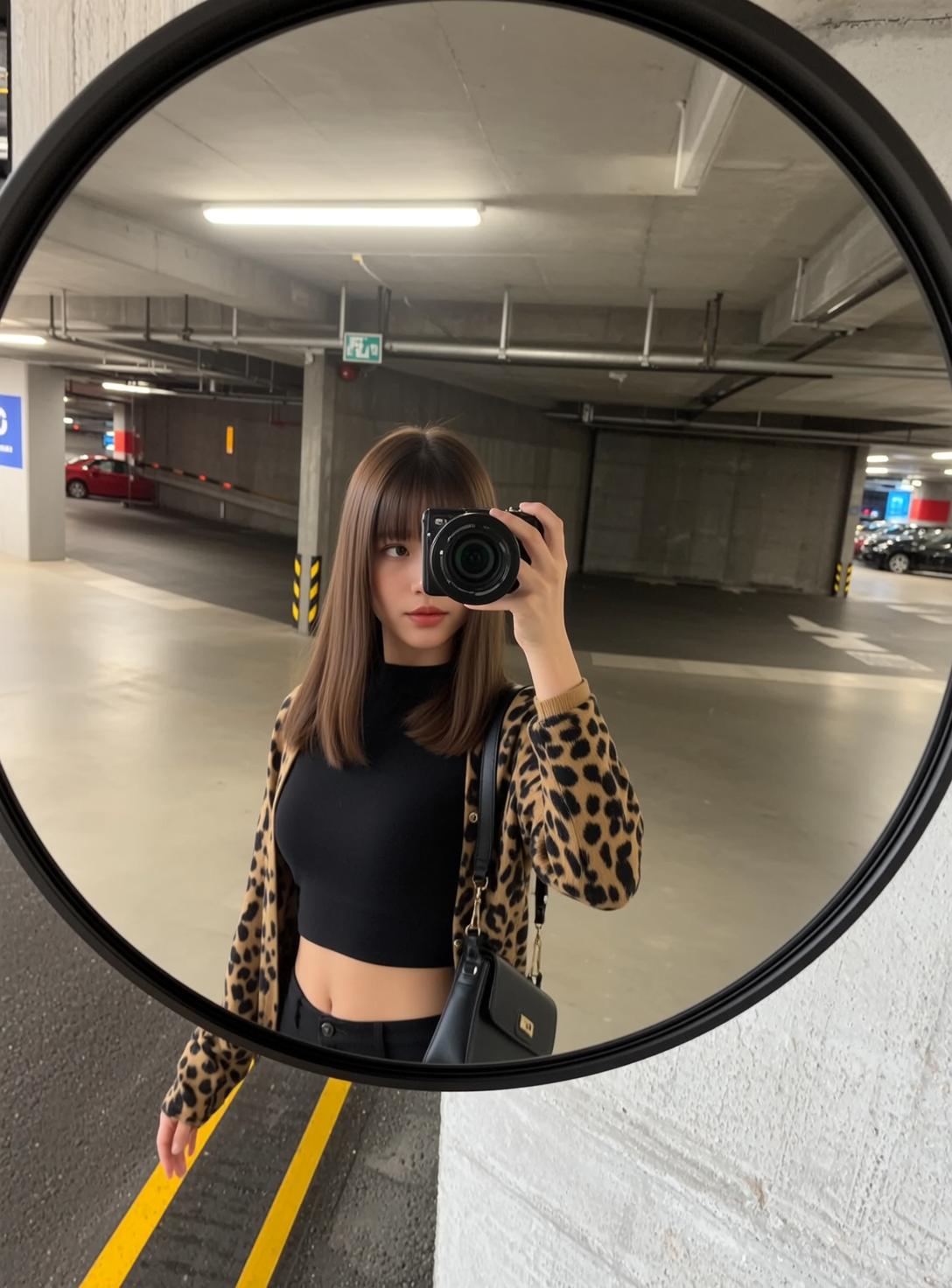 Fisheye Young Long Straight Brown Hair Bangs
