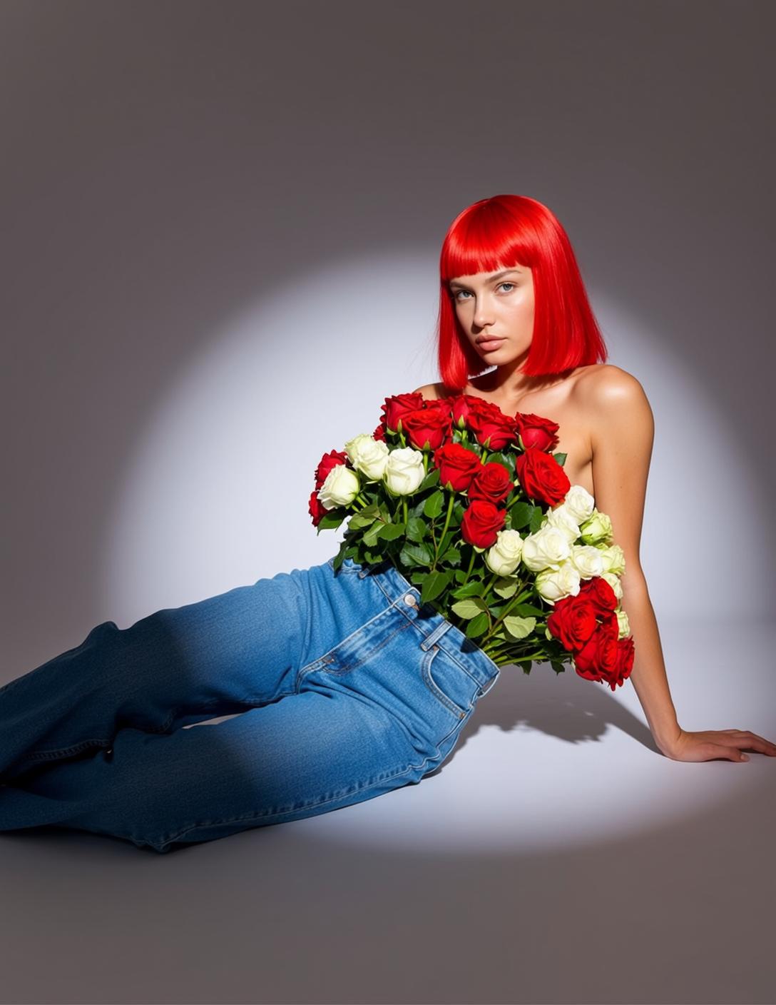 Creative Young Short Bright Red Bob Wig