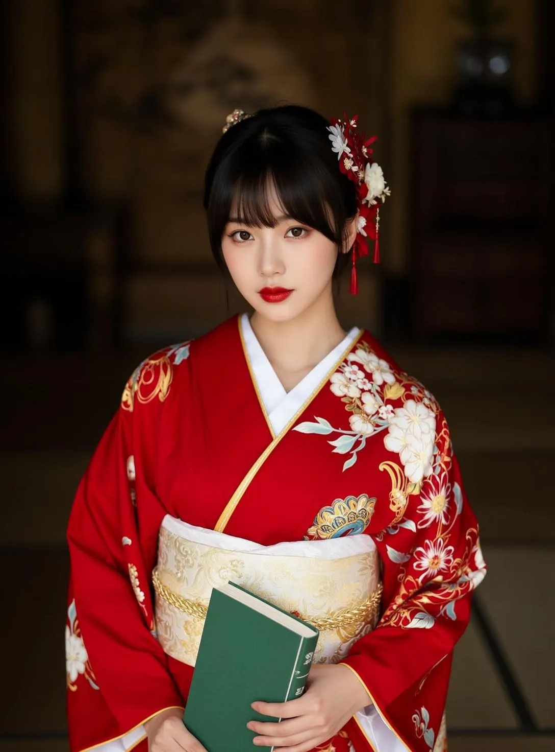 Red Silk Kimono Book