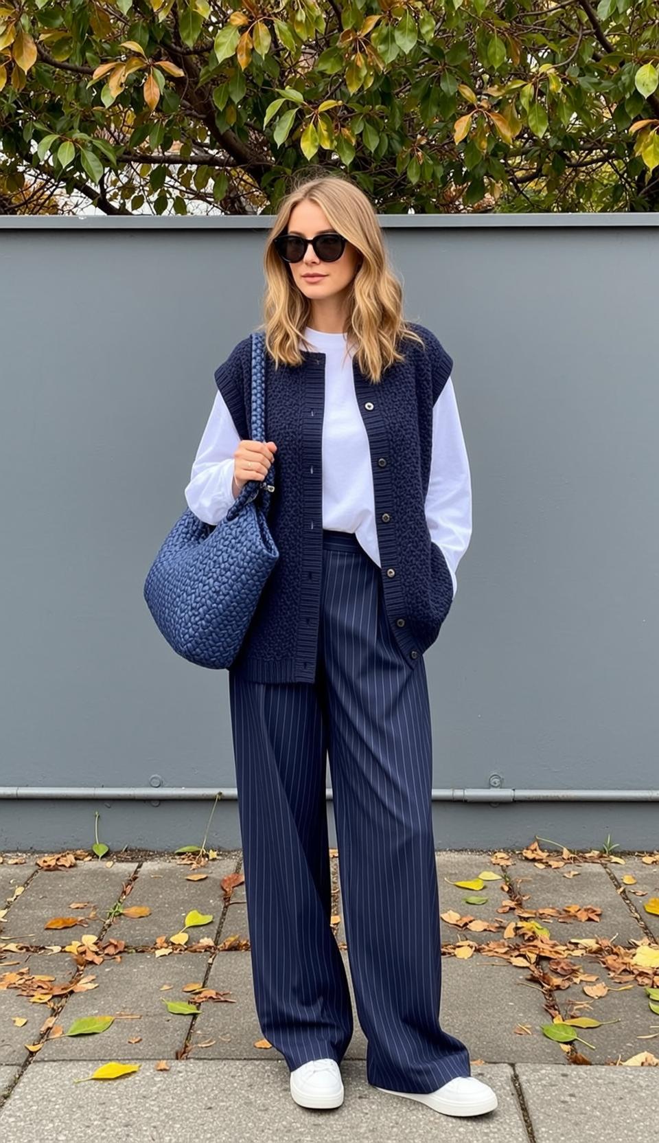 Knitted Vest Grey Wall