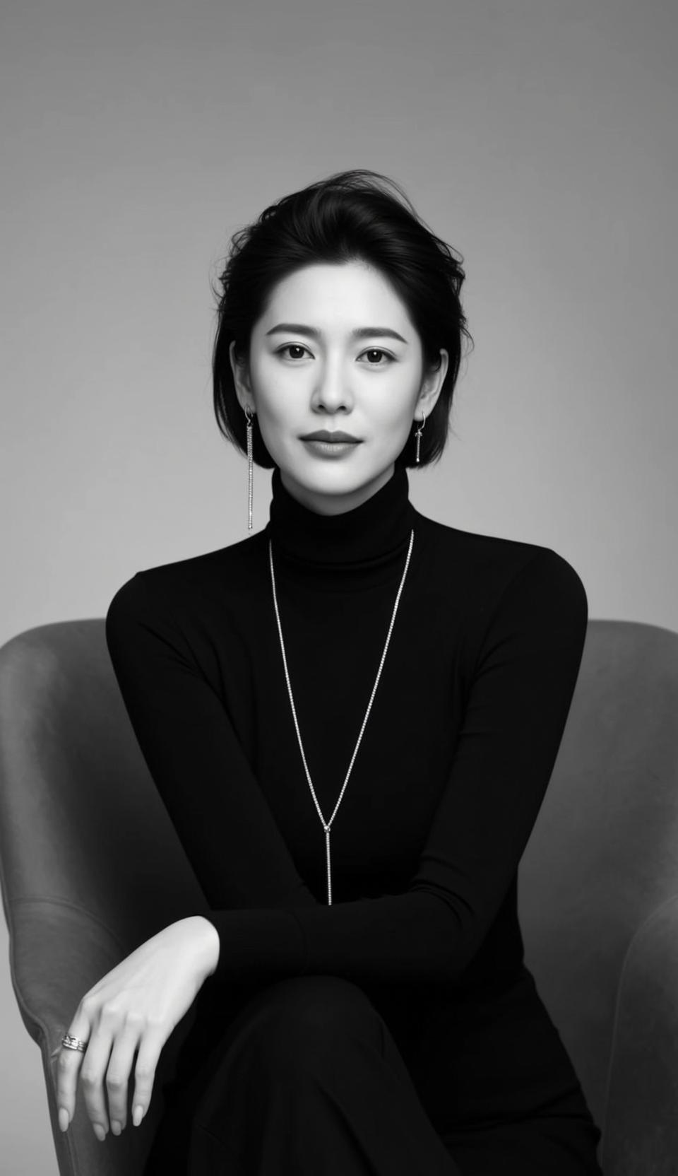 Luxury Young Asian Short Dark Styled Fair