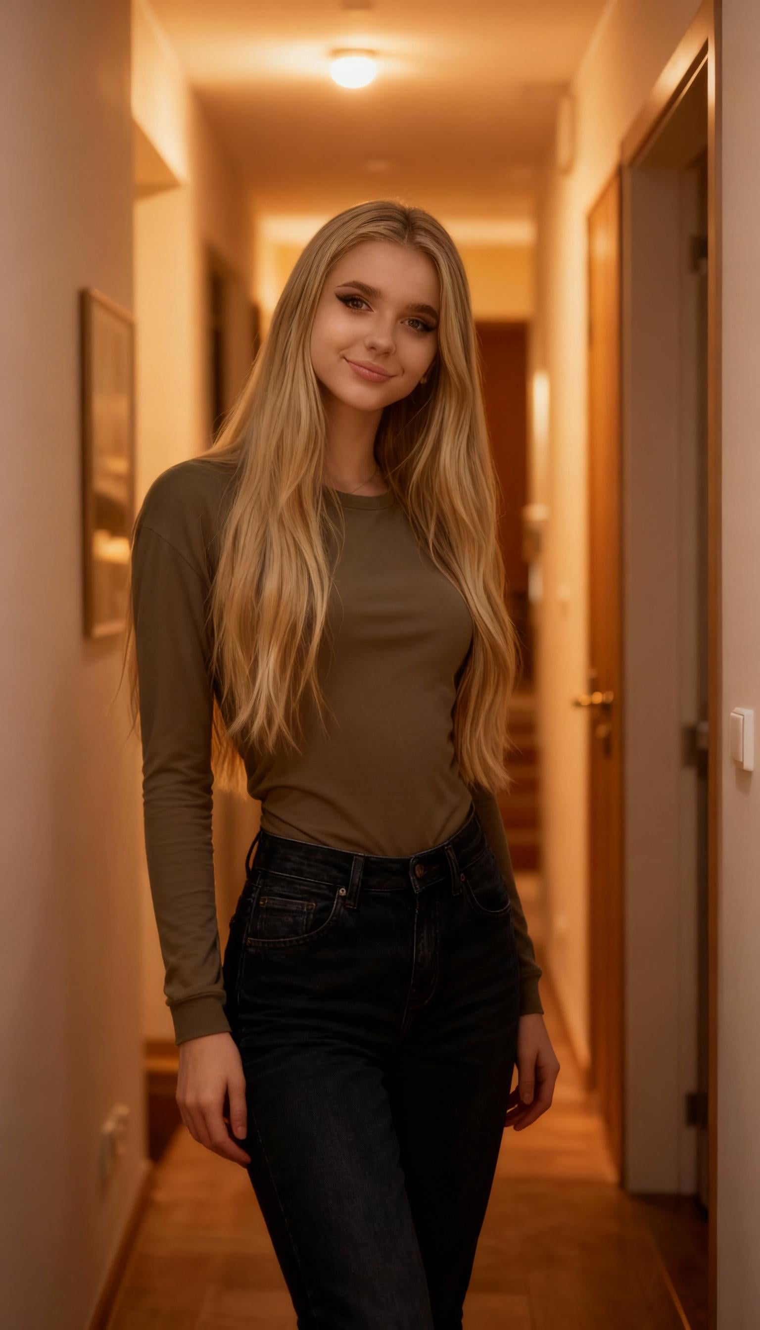 Hallway She Wears Long Sleeved